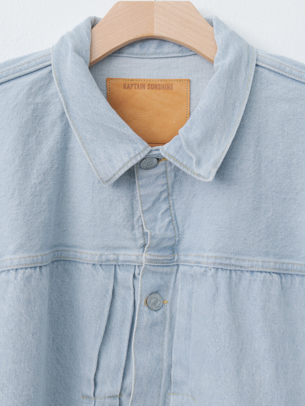 Namu Shop - Kaptain Sunshine Denim Trucker 1P Jacket - Indigo Ice Wash