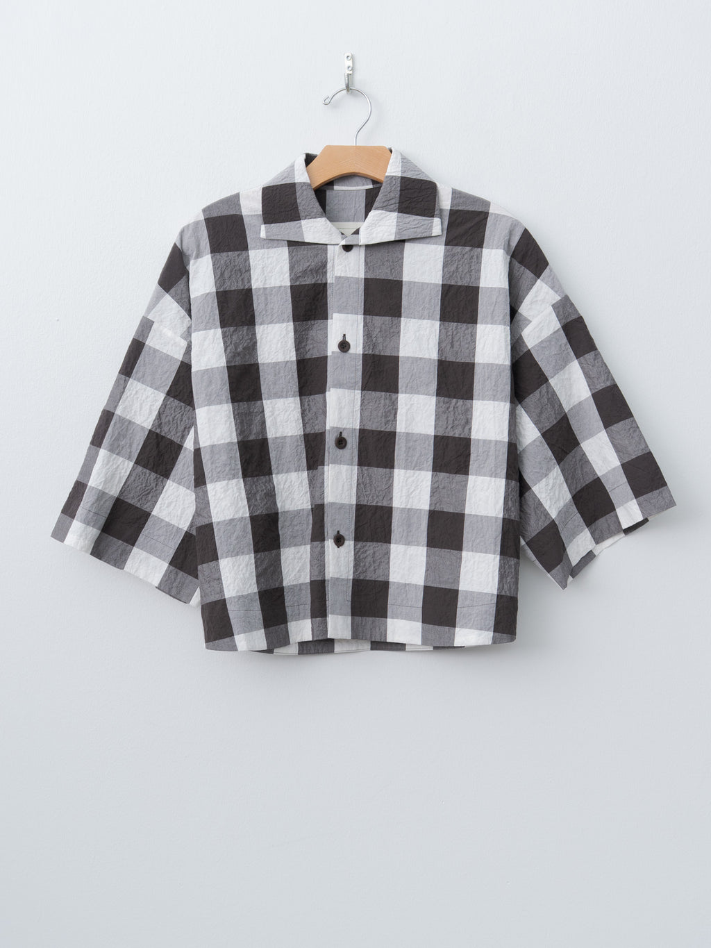 Namu Shop - Toogood The Camper Shirt - Tablecloth Gingham Coffee
