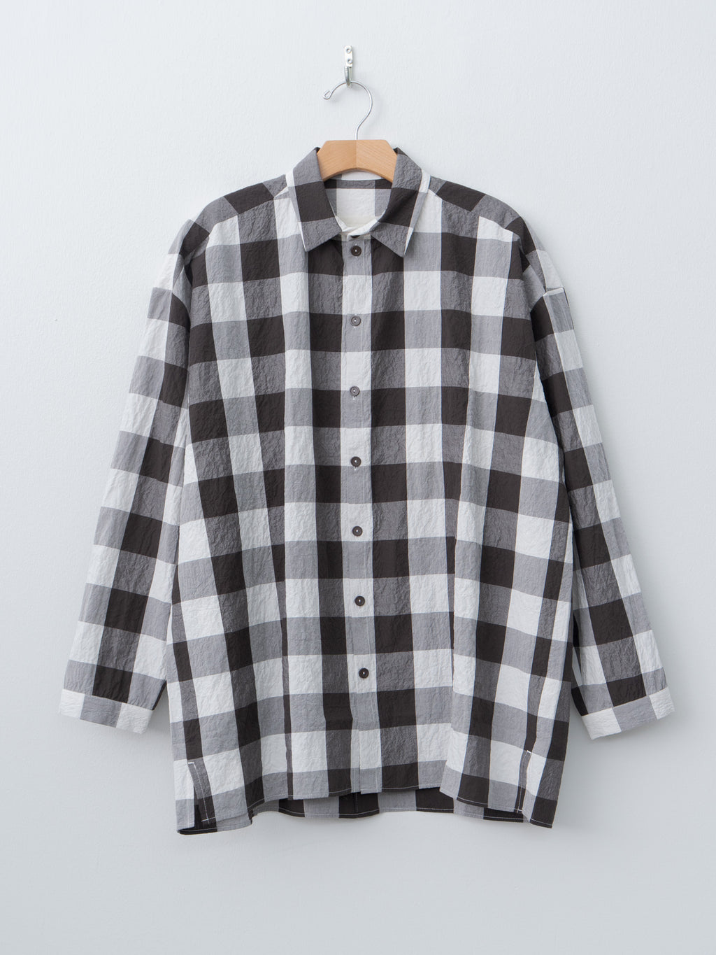 Namu Shop - Toogood The Draughtsman Shirt - Tablecloth Gingham Coffee