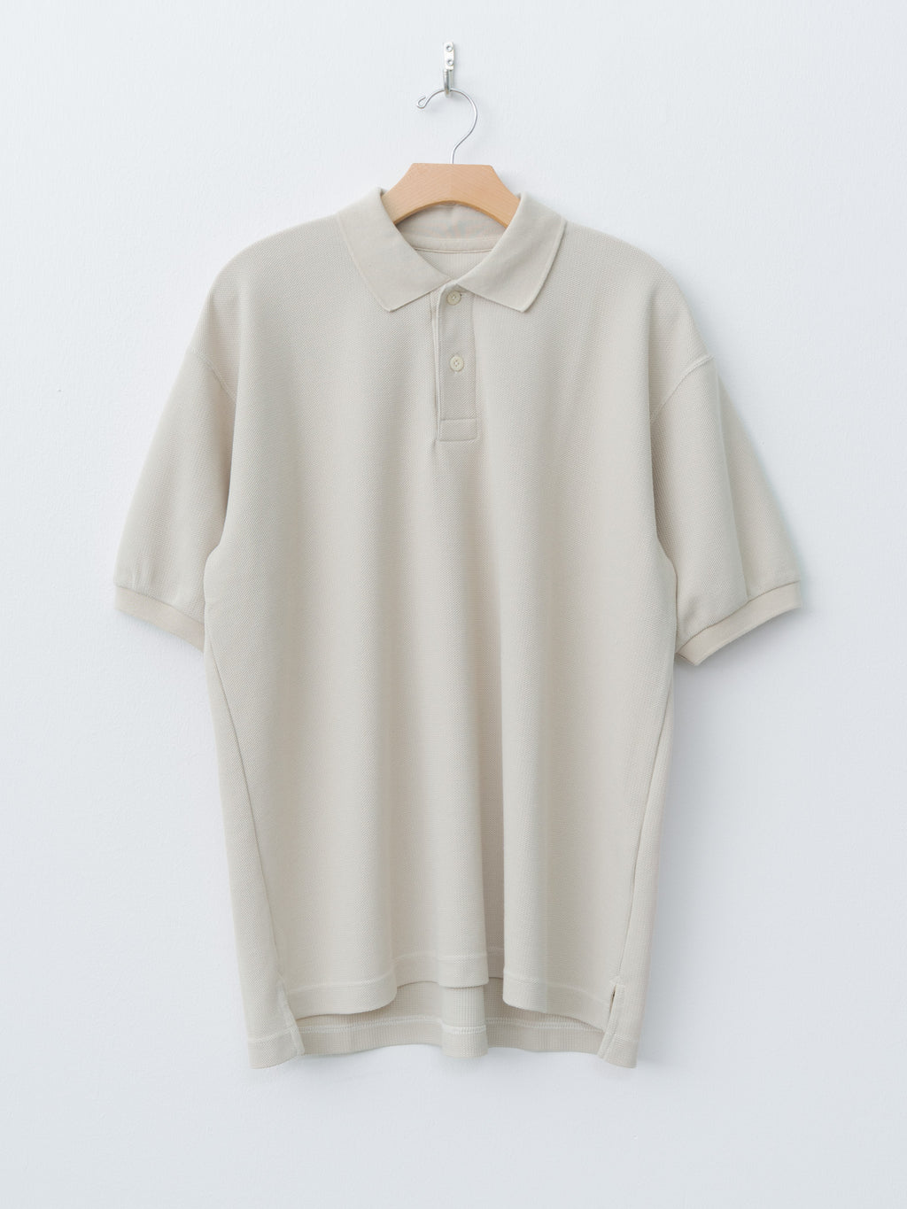 Namu Shop - ts(s) Cotton Poly Dry Jersey Big Polo Shirt - Ecru
