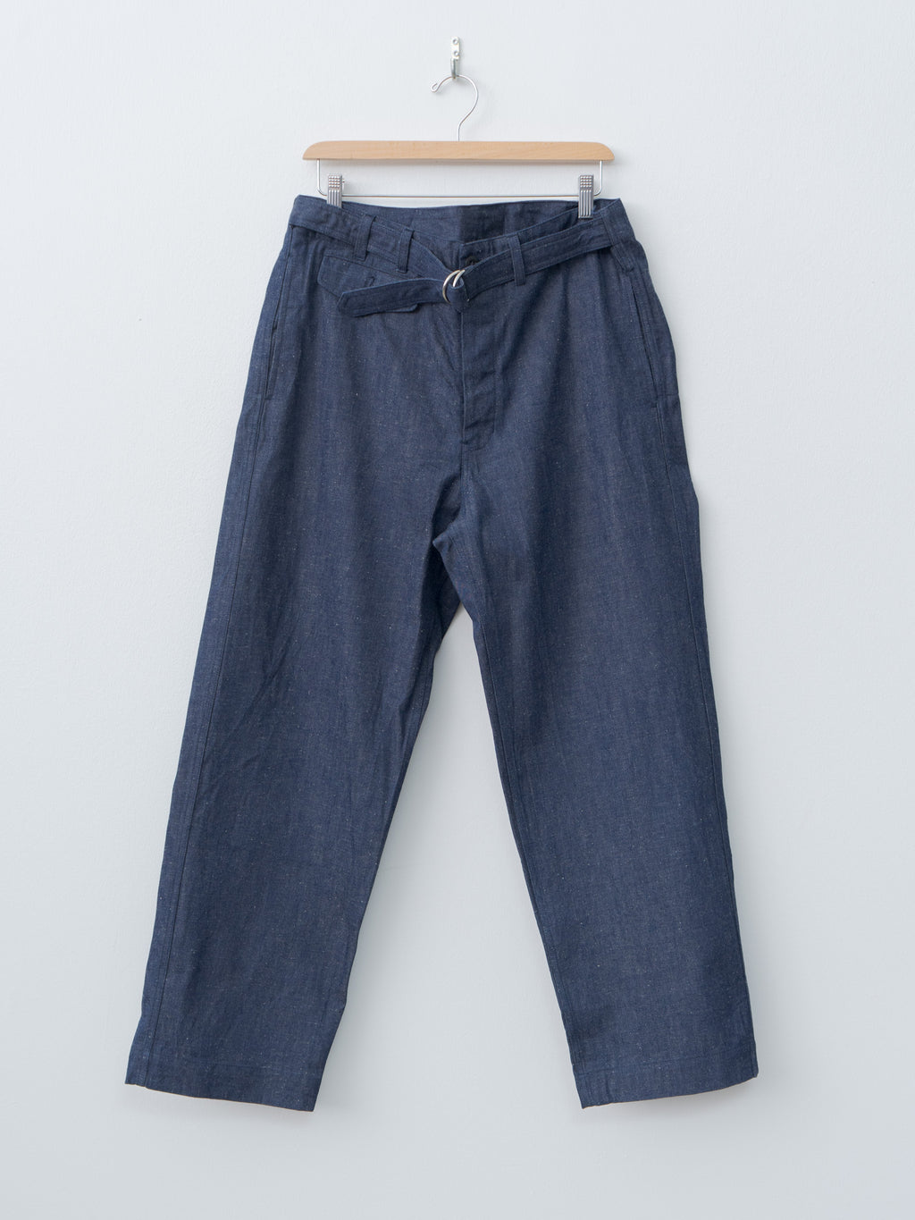 Namu Shop - ts(s) 9.5oz Neps Cotton Denim Cloth D-ring Belted Pants - Indigo