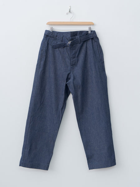 【BAON】[unisex] Keulan Belted Wide Denim Pants Namu Shop - ts(s) 9.5oz Neps Cotton Denim Cloth D-ring