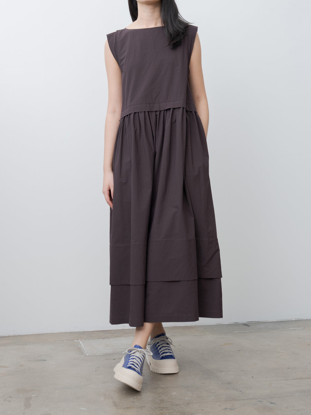 Namu Shop - Toogood The Potter Dress - Fine Ripstop Cotton Coffee