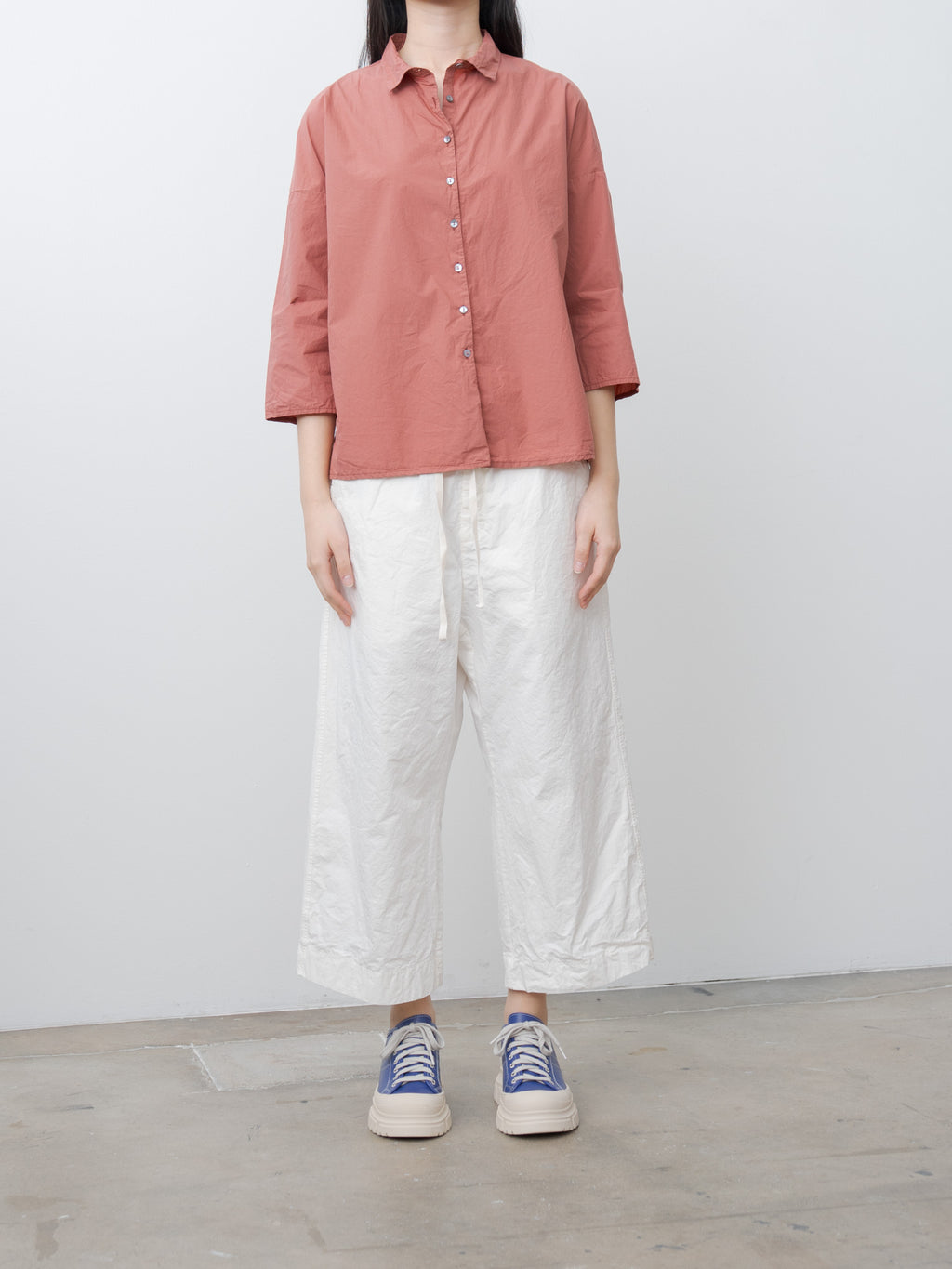 Namu Shop - Album di Famiglia Short Collar Shirt TC - Coral