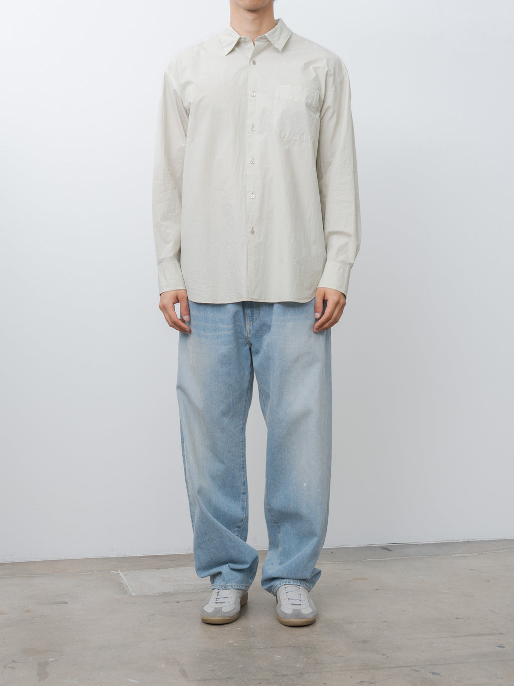 Namu Shop - Yoko Sakamoto Natural Dyed Regular Collar Shirt - Black Rice