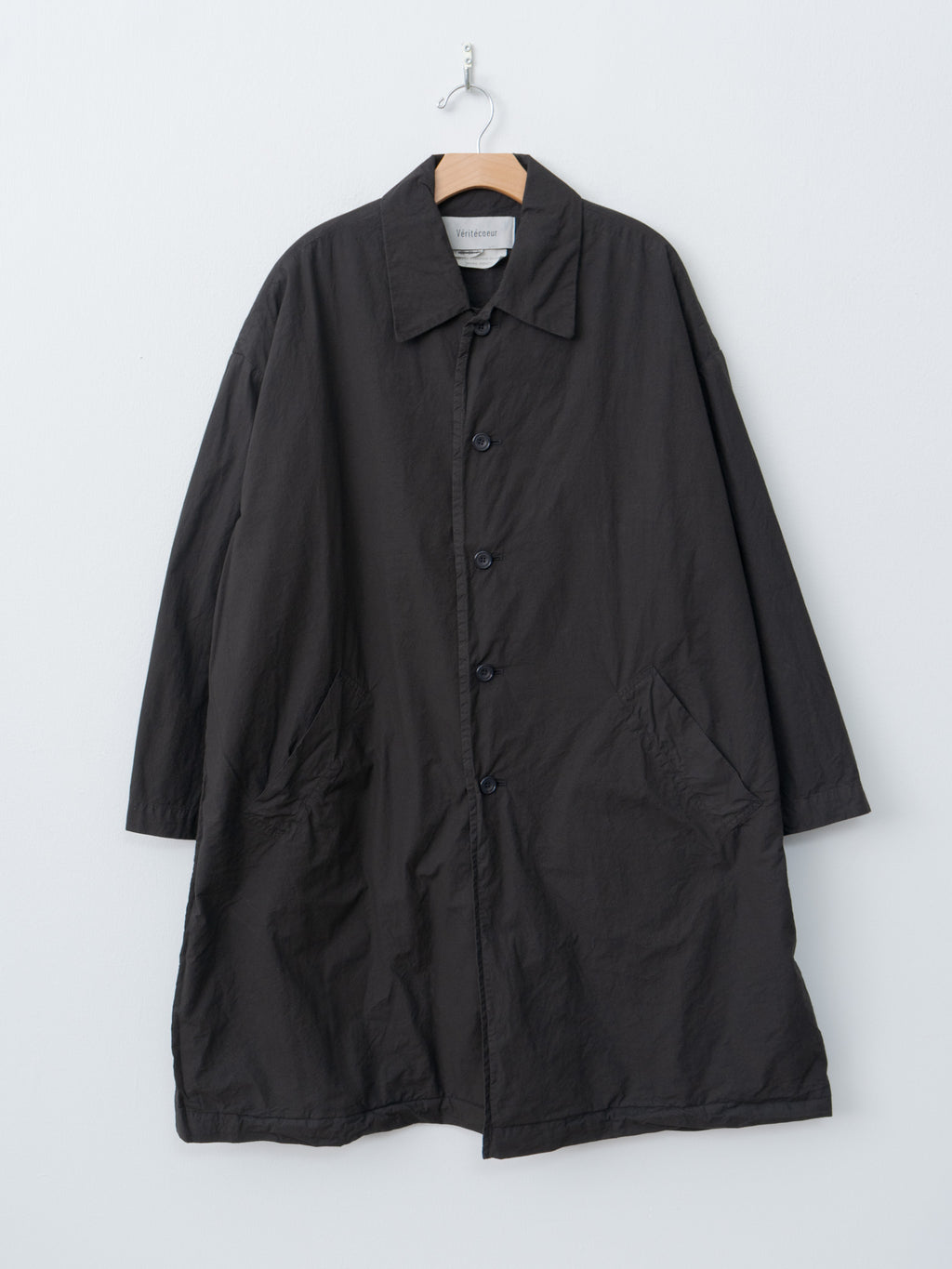 Namu Shop - Veritecoeur Cotton Silk Coat - Black