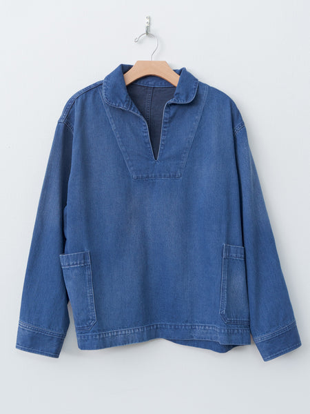 Denim Pullover Jacket - Blue Indigo Denim Pullover Jacket - Blue Indigo
