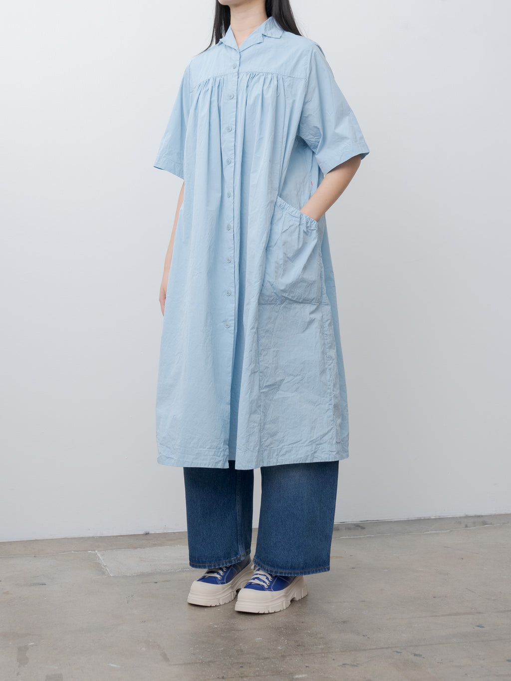 Namu Shop - Casey Casey Rythme Dress TAFFETA - Sky Blue
