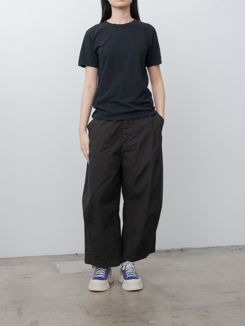 Namu Shop - Veritecoeur High Twist Jersey Crewneck T-Shirt - Black