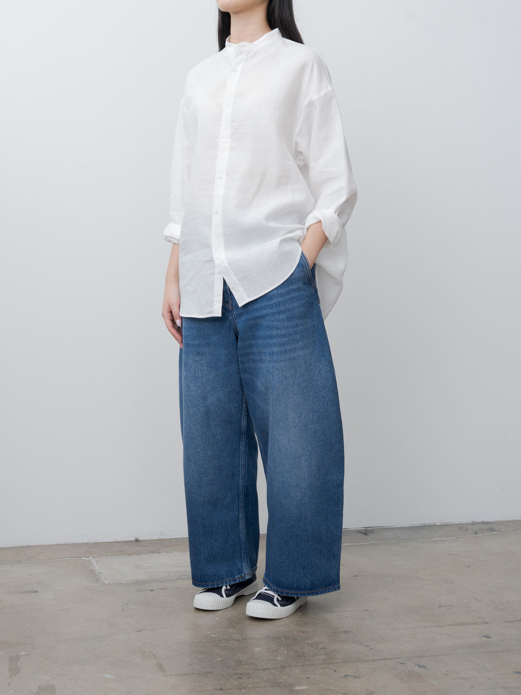 Namu Shop - Veritecoeur Unisex Linen Shirt - White