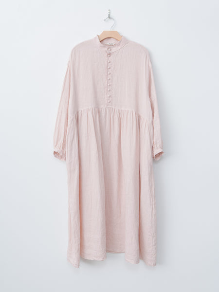 French Linen Dress - Pink