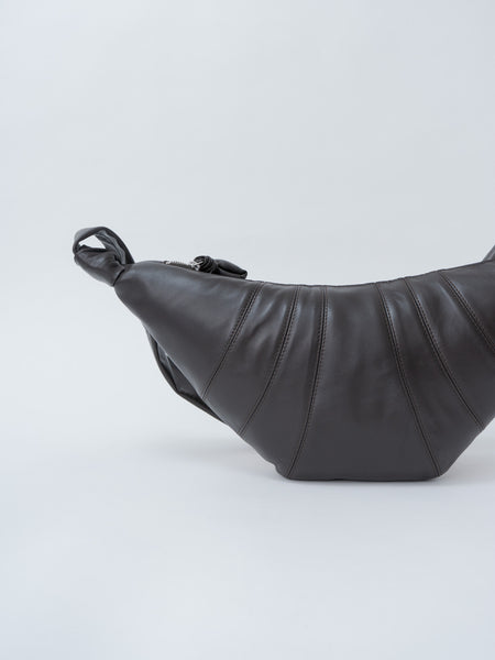Lemaire Medium Croissant Bag - Dark Chocolate (soft nappa leather