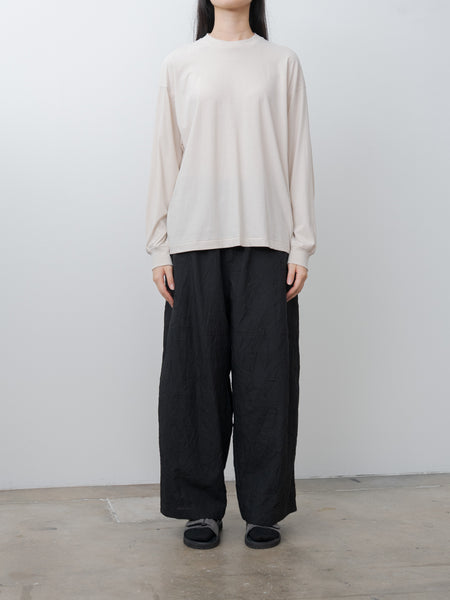 ATON - 新品 ATON FRESCA NUBACK V-NECK T-SHIRT Namu Shop - Aton Fresca Single Jersey Tight Fit T-Shirt - Black
