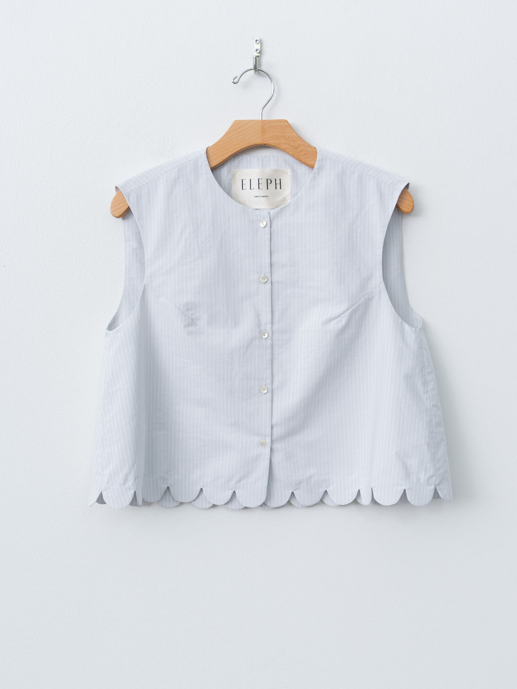 Namu Shop - Eleph A Cropped Top - Light Blue Stripe