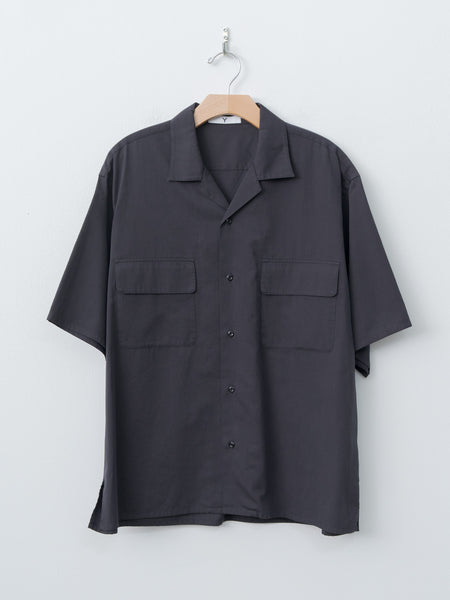 Namu Shop - Y Organic Cotton Washer Satin Open Collar Shirt