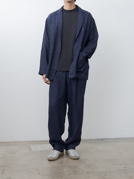 Yleve Linen Poplin Jacket - Navy | Namu Shop