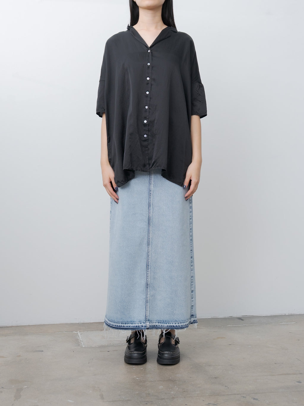 Namu Shop - Album di Famiglia Collar Shirt SC - Black