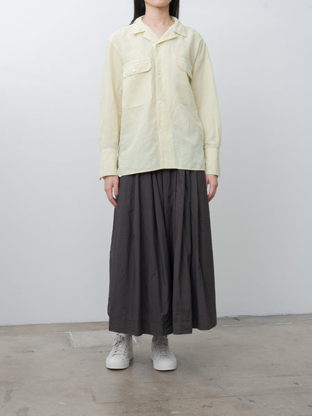 YLEVE イレーヴ COTTON RAYON BROAD LONG SHIRT Namu Shop - Yleve Cotton Ramy Broad Shirt Jacket - Butter
