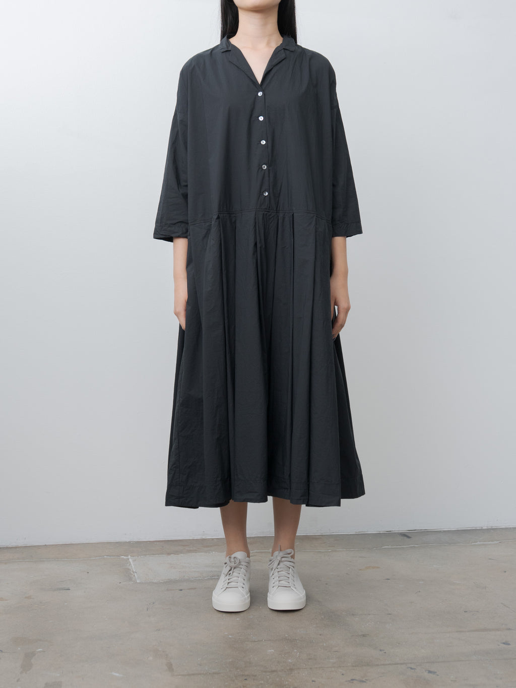 Namu Shop - Album di Famiglia Pleated Collar Dress TC - Black