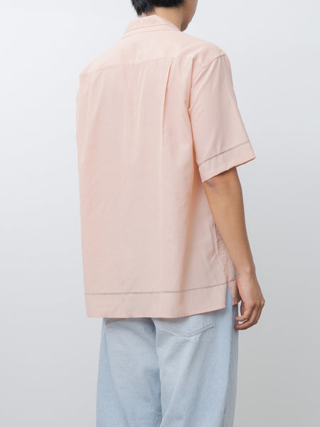 【美品稀少】MSML EMBROIDERY OPEN COLLAR SHIRT Namu Shop - Yoke Embroidery Open Collar Shirt - Pink