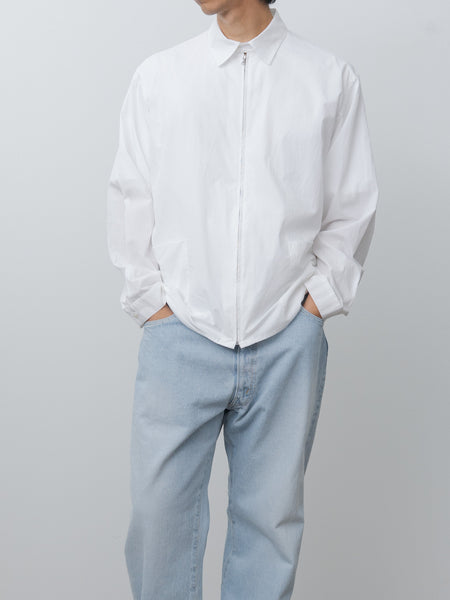 Namu Shop - Blurhms Chambray Zip Shirt - White