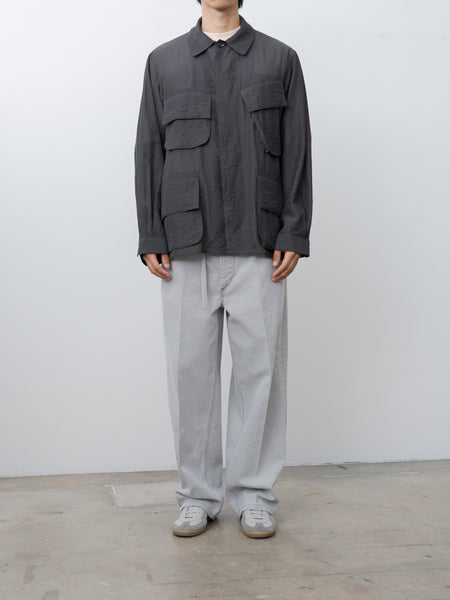 【blurhms】SALVAGE TWILL BUSH JACKET /4 Namu Shop - Blurhms Ny-Vi-Li Beacon Jacket - Charcoal Brown
