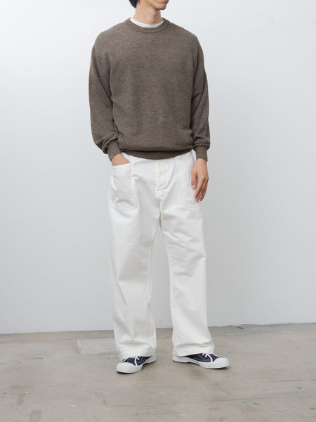 トップス HERILL Whitelinen Crewneck Knit Herill Linen/Cotton Ribstitch Crewneck Knit - Brown | Namu Shop