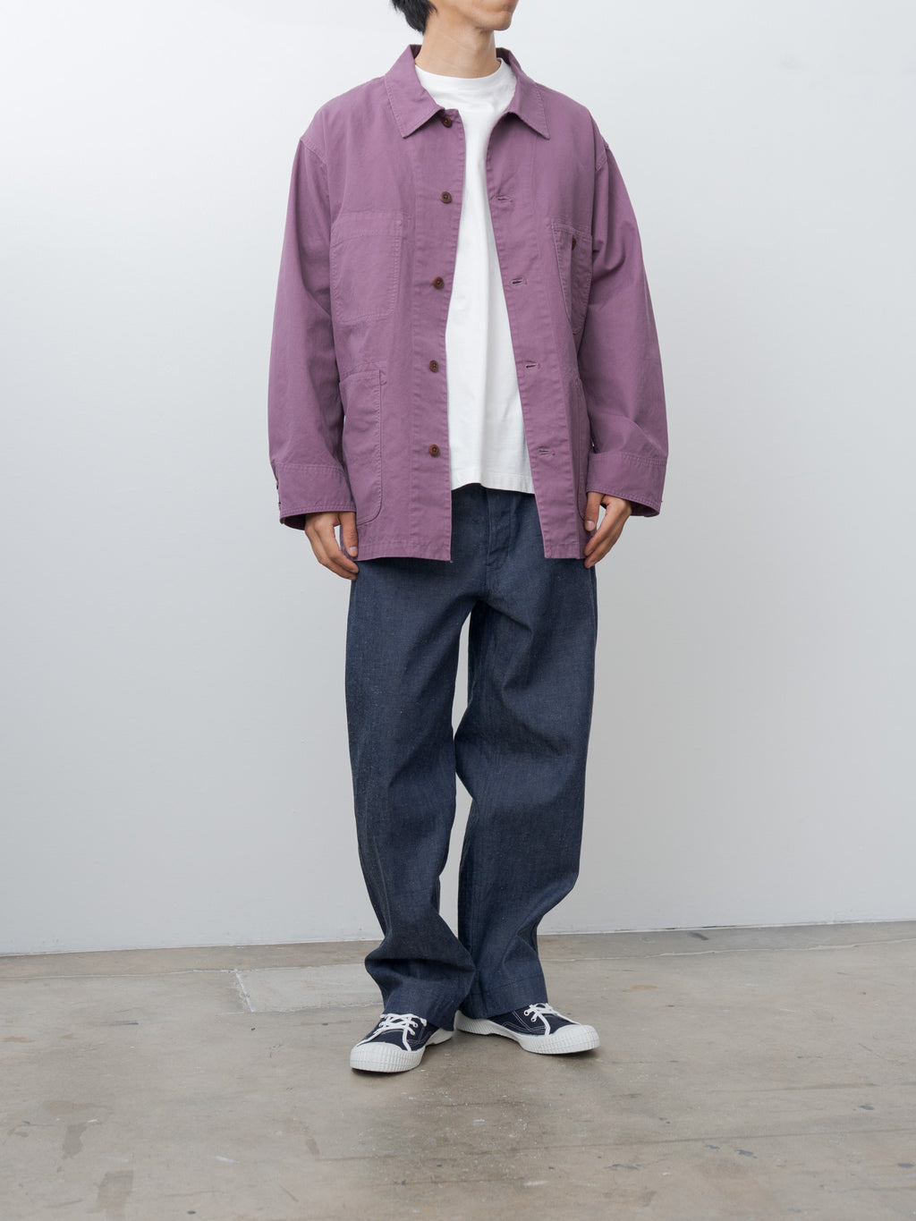 Namu Shop - ts(s) Garment Dye Double Twisted Cotton Canvas Coverall Jacket - Lilac