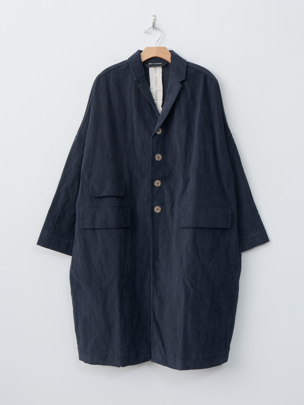 Namu Shop - Album di Famiglia Loose Coat Inox Velvet - Ink