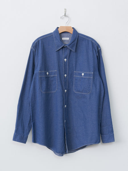 Namu Shop - Kaptain Sunshine Work Shirt - Indigo Blue