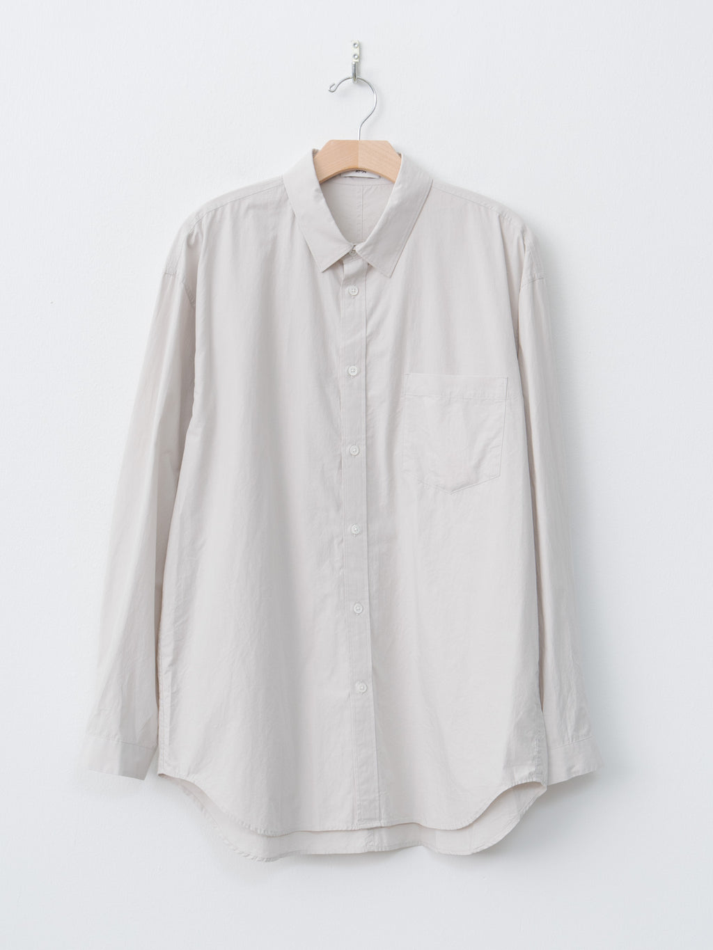 Namu Shop - Aton Suvin Broad Washed Shirt - Gray