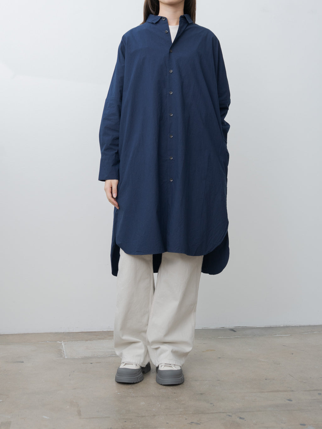 Namu Shop - Veritecoeur Shirt Dress - Navy