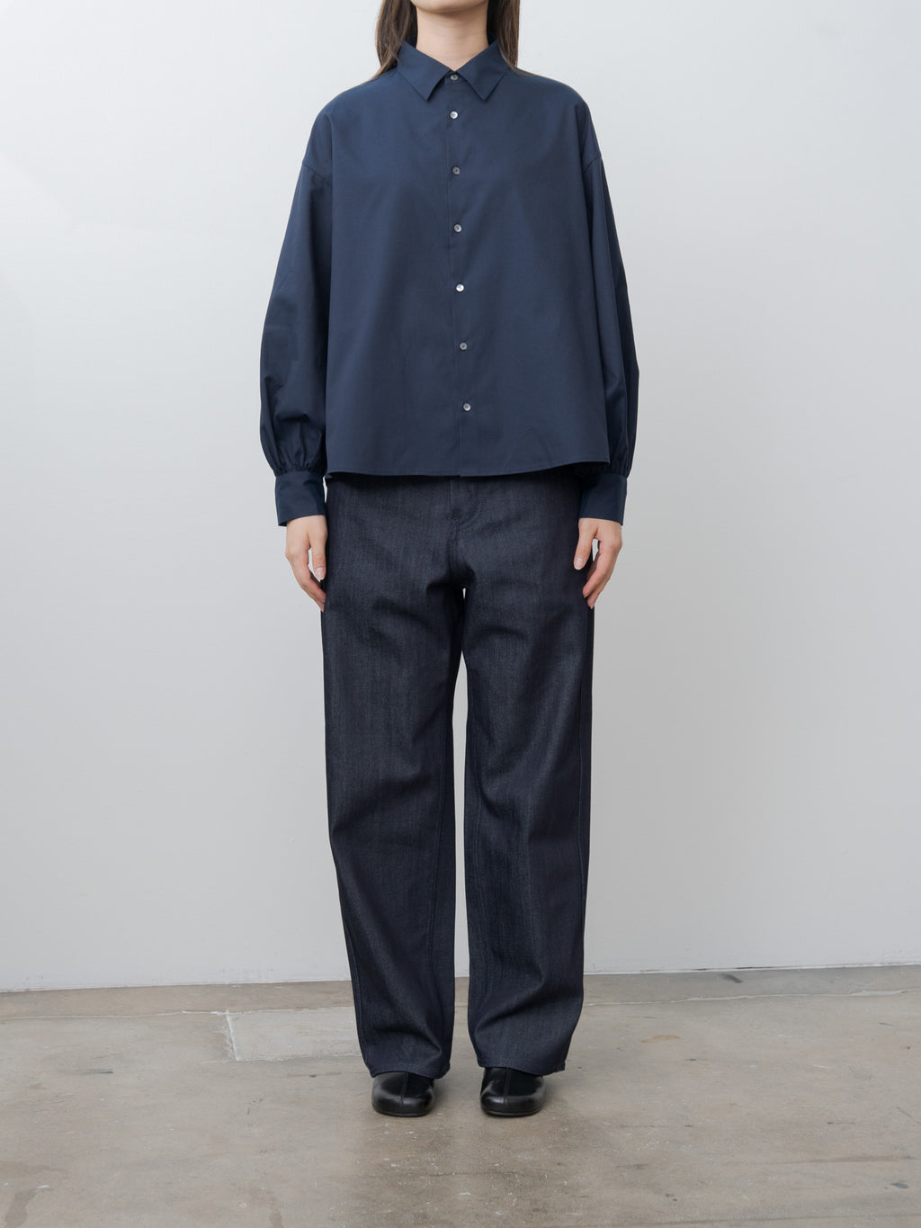Namu Shop - Veritecoeur Wide Shirt - Dark Navy