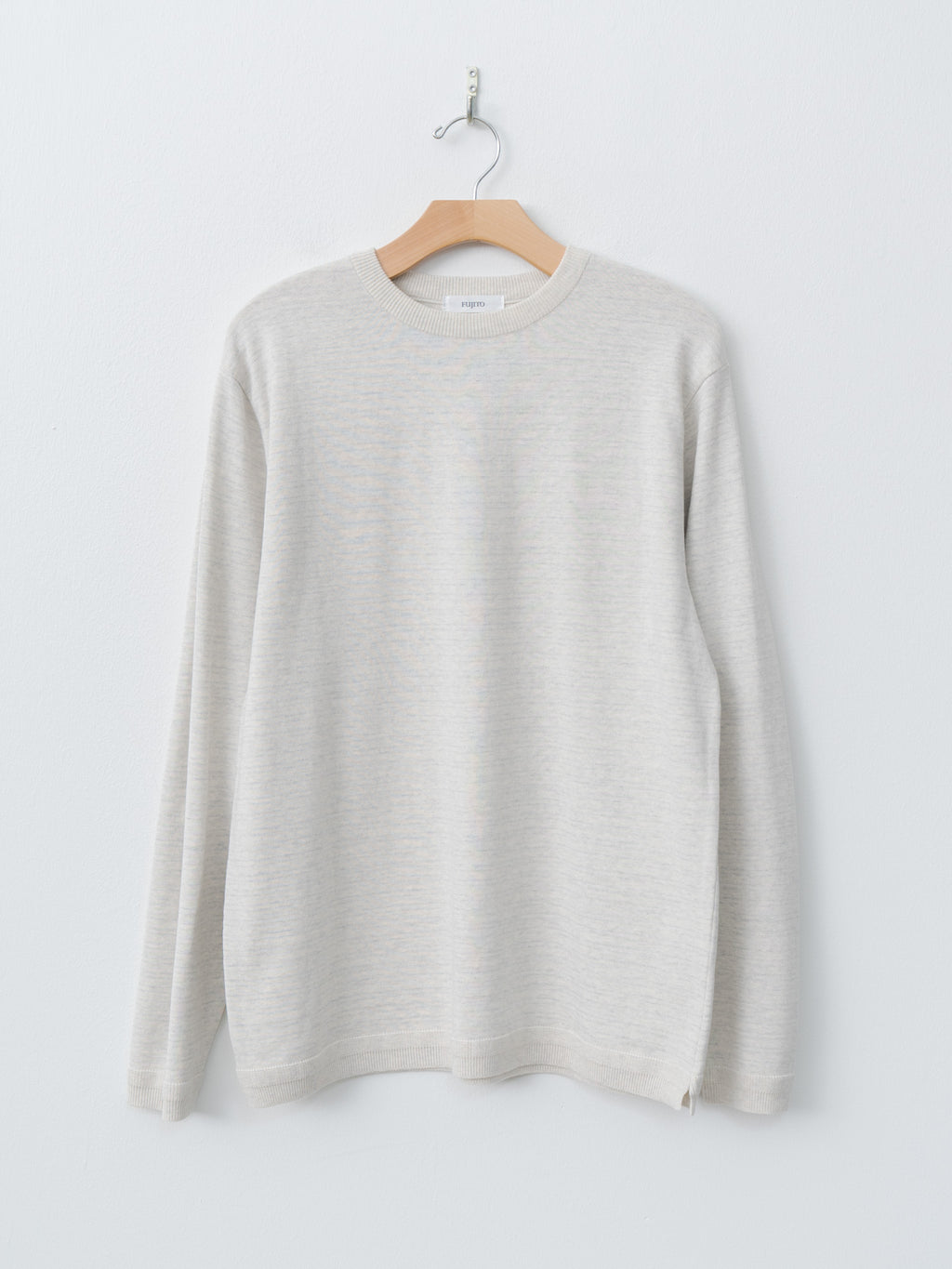 Namu Shop - Fujito Border Knit T-Shirt - Oatmeal Border