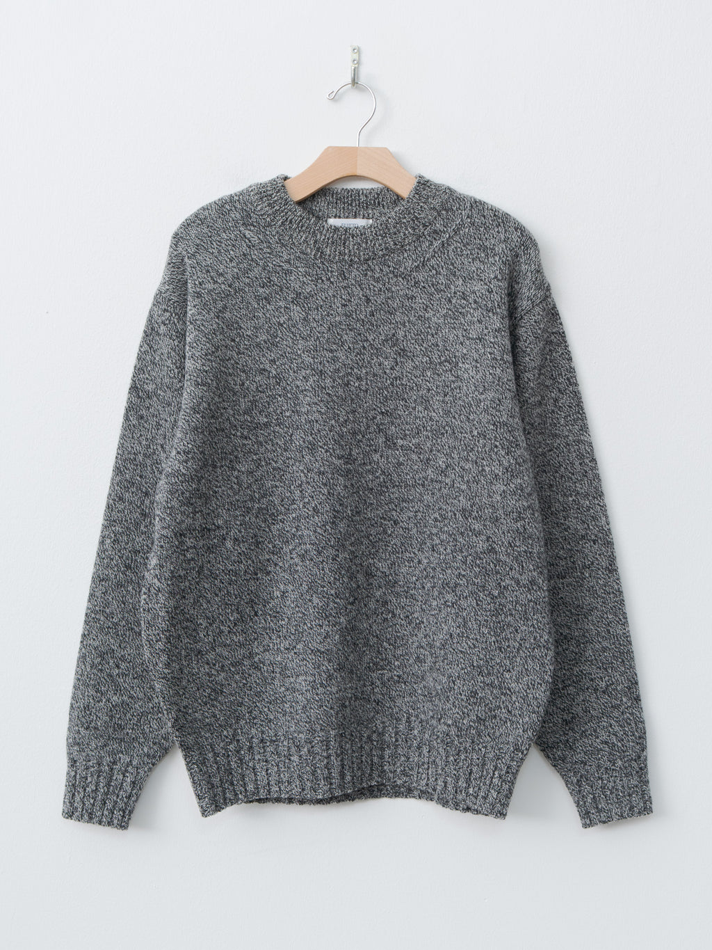 Namu Shop - Fujito C/N Knit Sweater - Mix Black