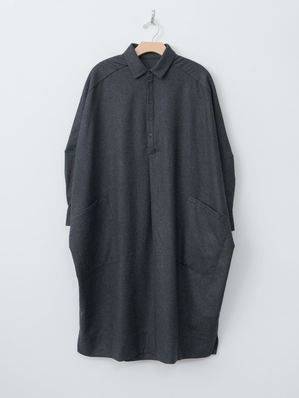 Namu Shop - Toogood The Framer Dress - Wool Cash Flannel Charcoal