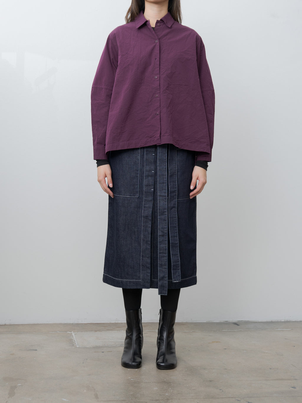 Elena Shirt PAPER COT - Blackberry