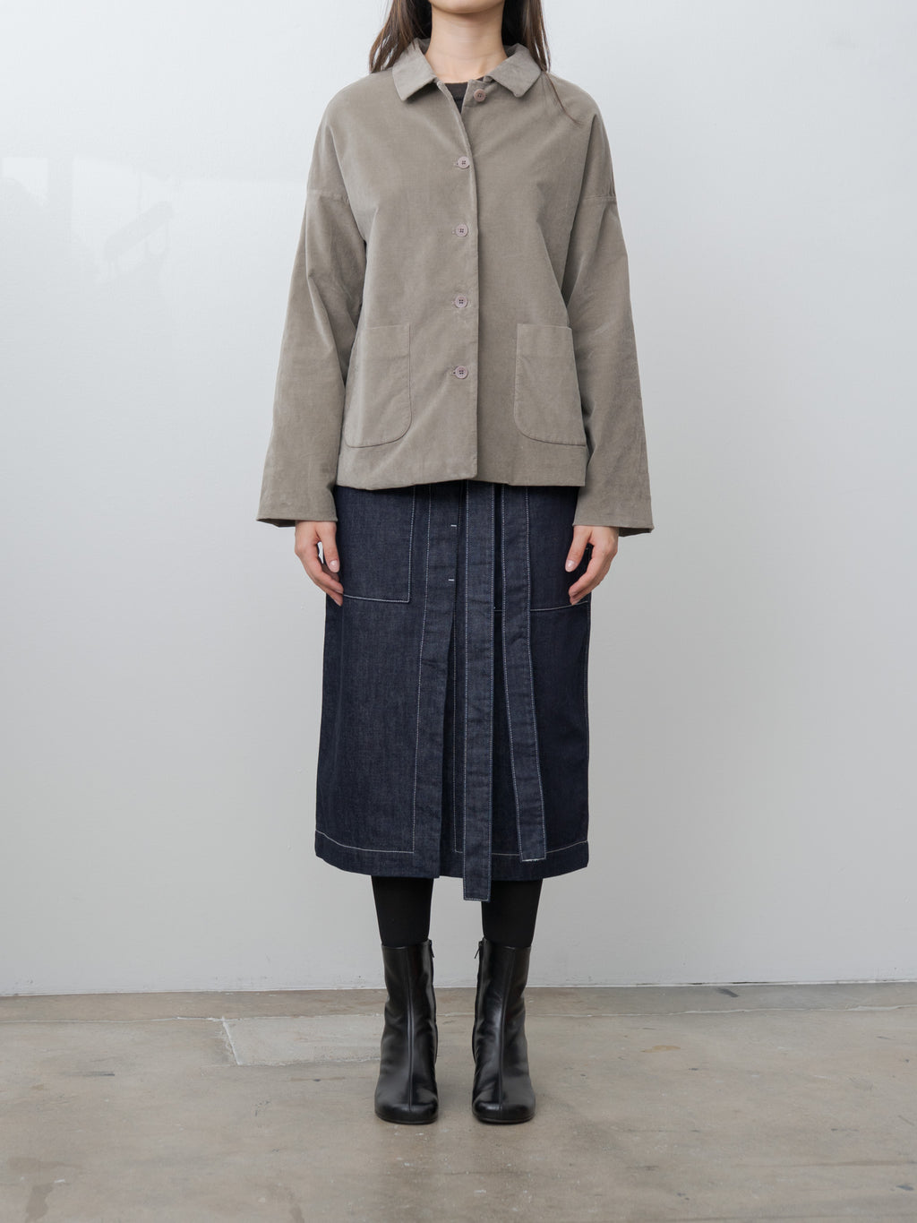 Shirt Loose Blazer V - Marron Glace