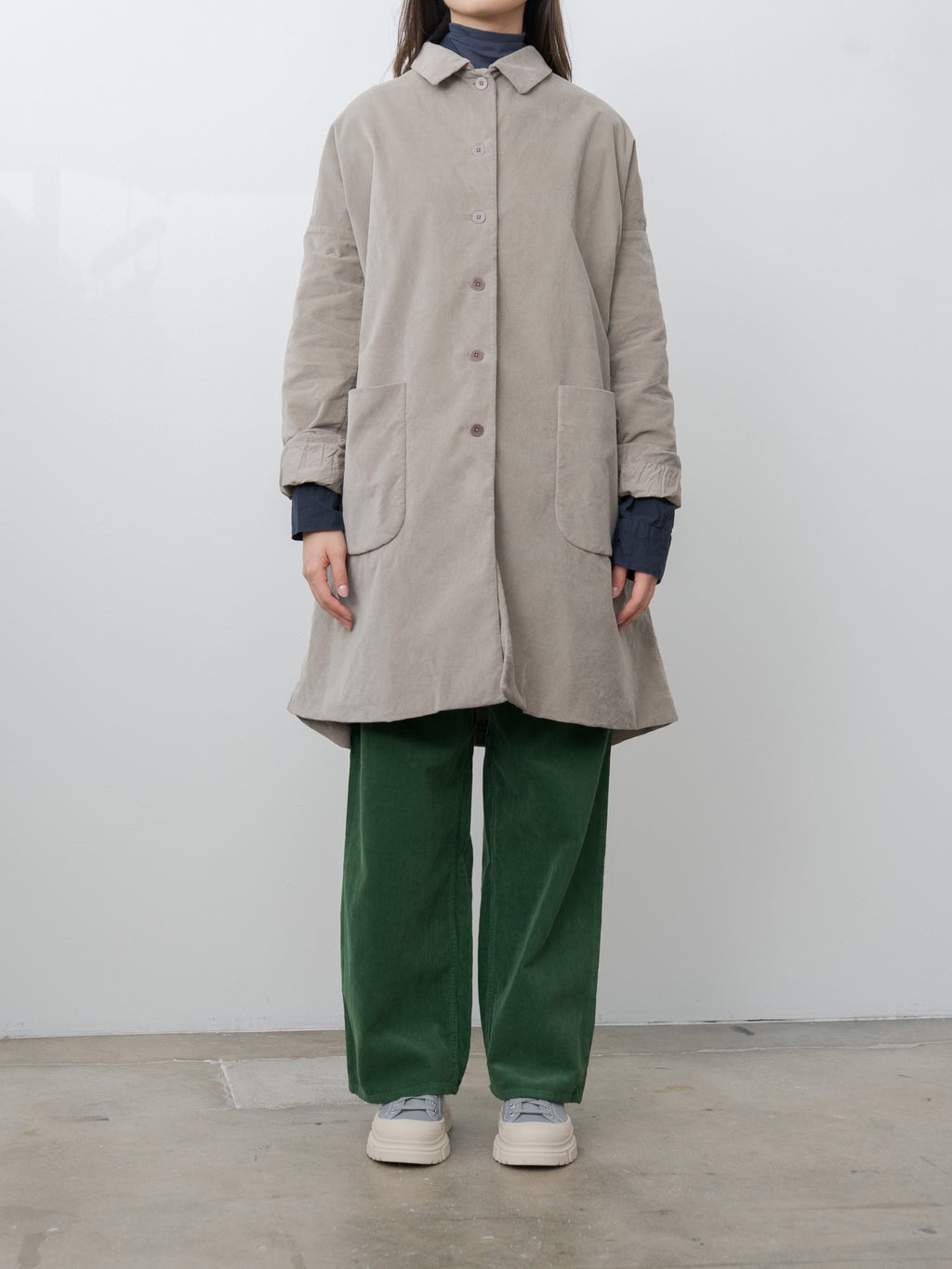 Collar Coat V - Marron Glace