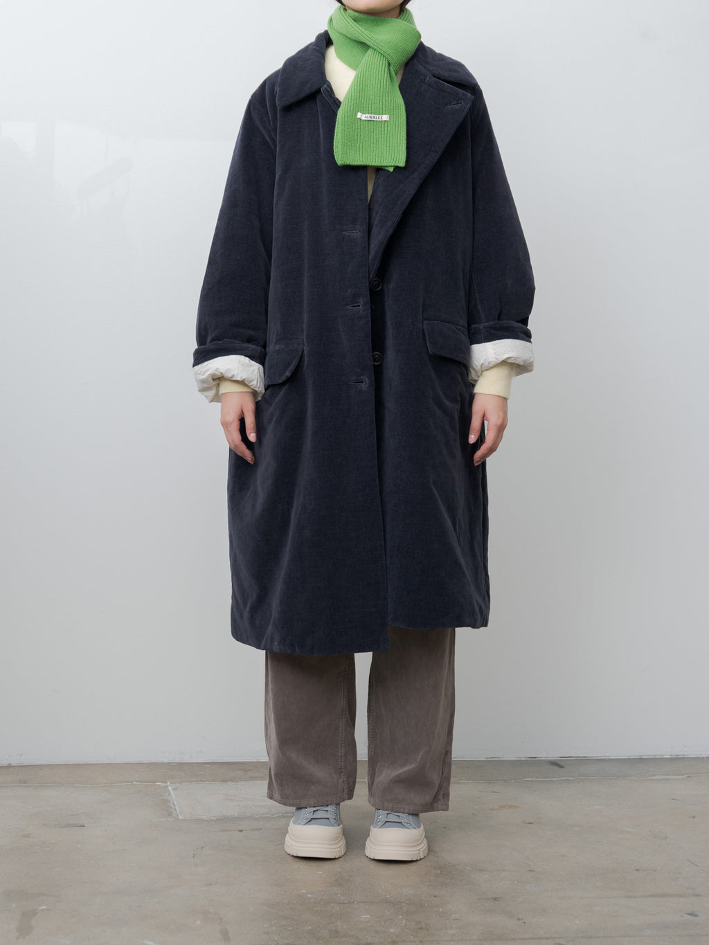 Milu Coat L VELVET - Navy