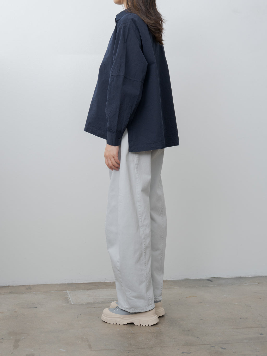 Elena Shirt PAPER COT - Navy