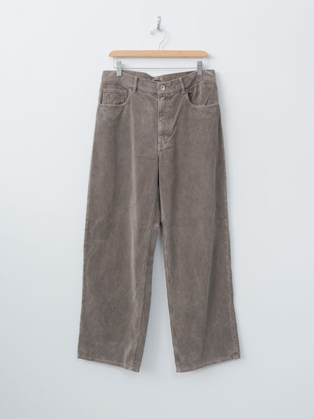 Namu Shop - Auralee Pigment Dyed Finx Corduroy Wide 5P Pants