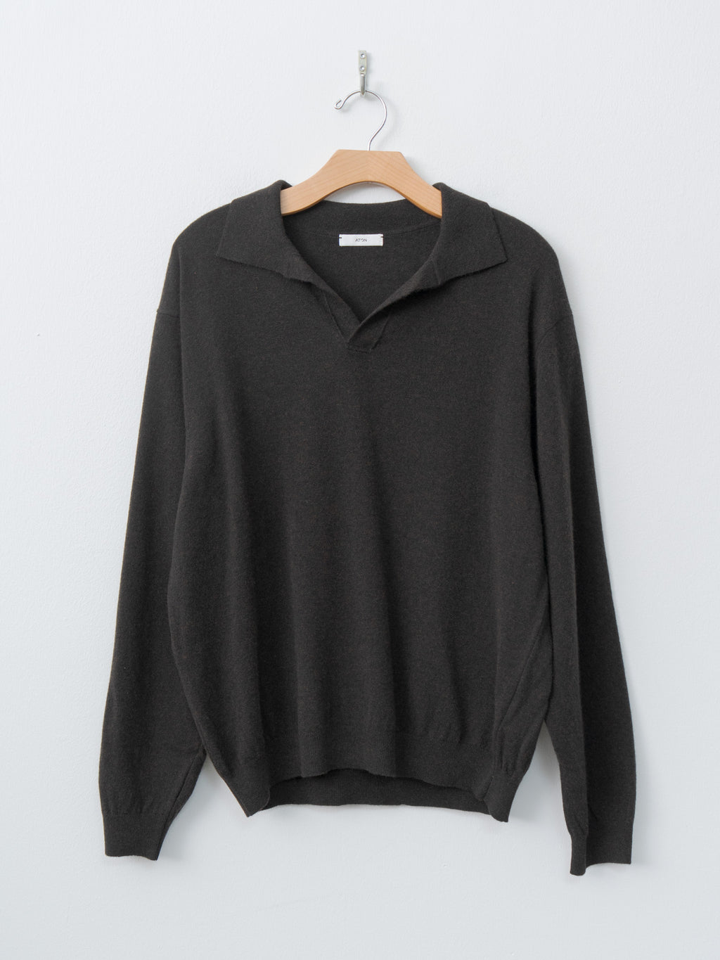 Super Light Wool Skipper Polo Sweater - Brown