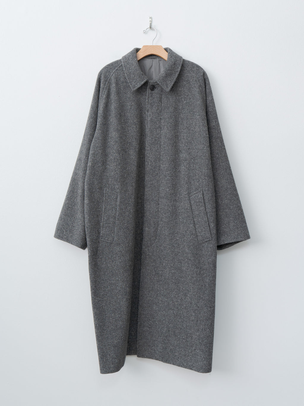 Kemp Melton Wool Bal Collar Coat - Charcoal Gray