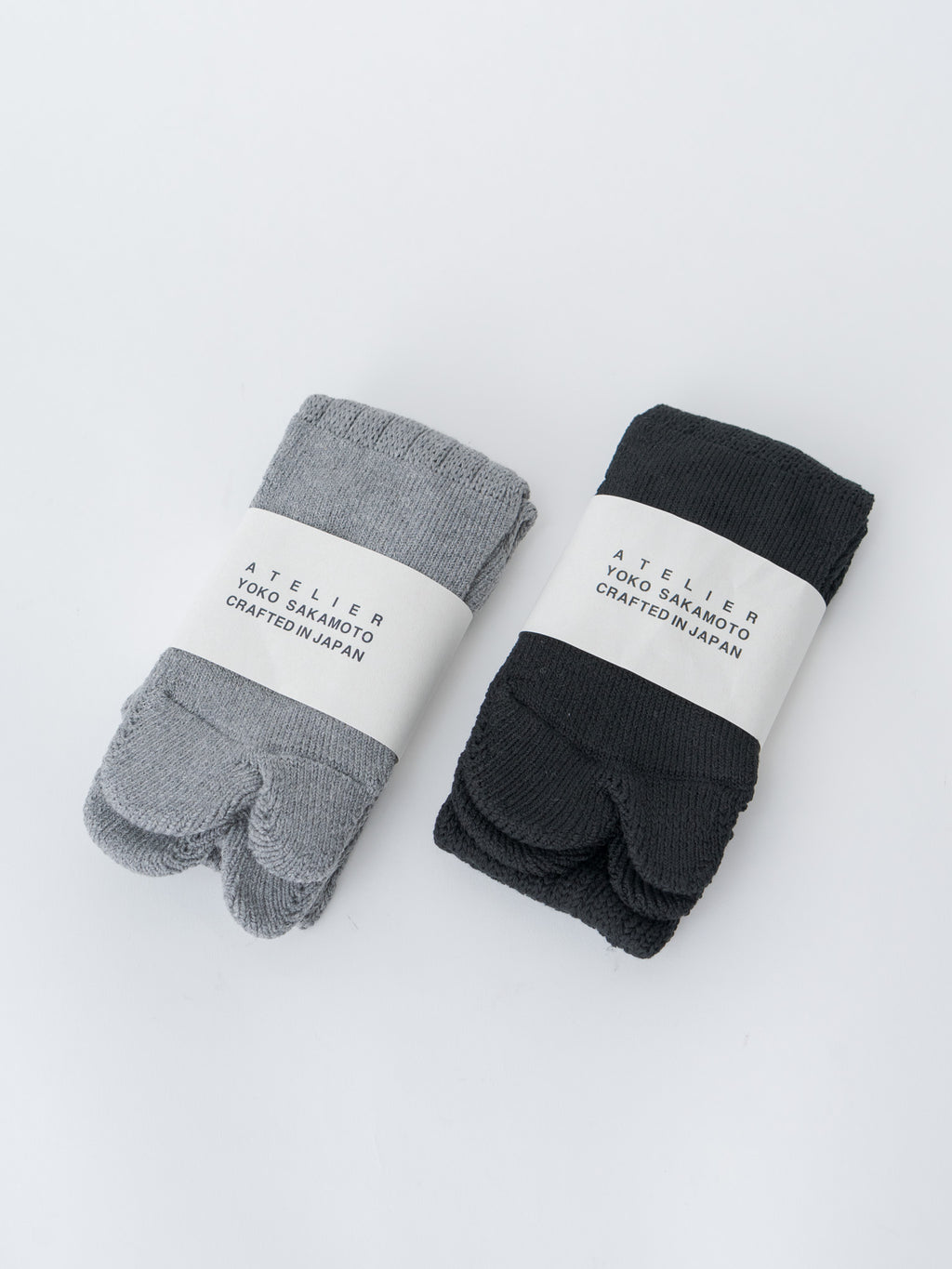 Tabi Pile Socks Cotton - Black, Heather Gray