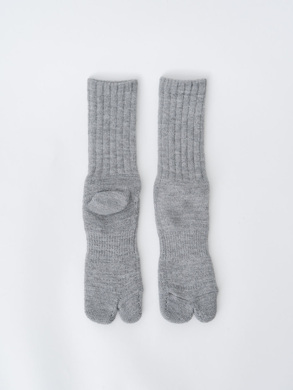 Tabi Pile Socks Wool - Black, Heather Gray