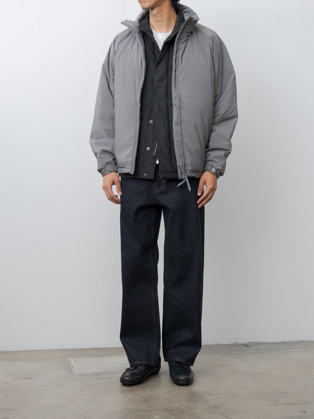 Poly Nylon Puffer Jacket - Gray