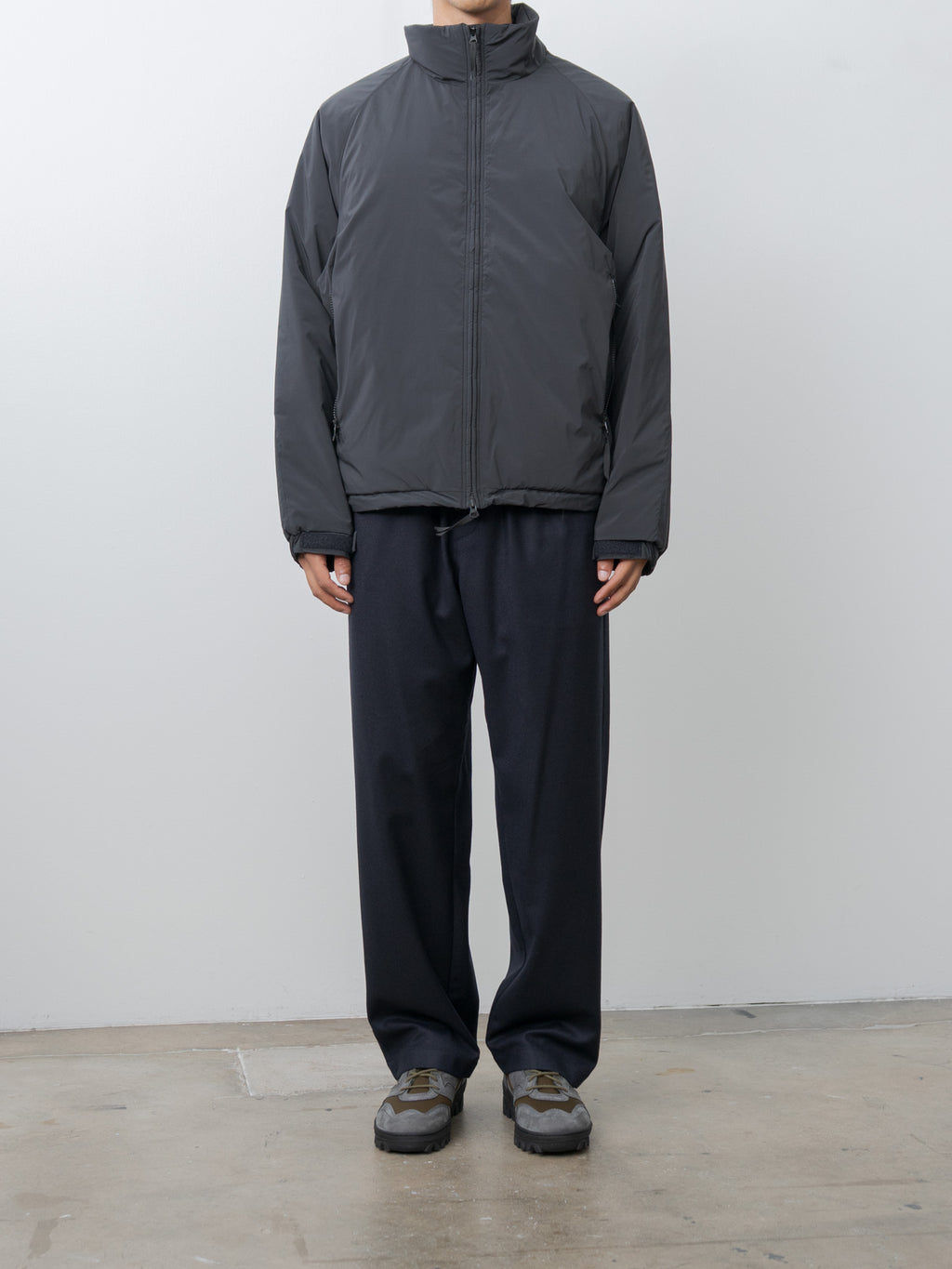 Poly Nylon Puffer Jacket - Black