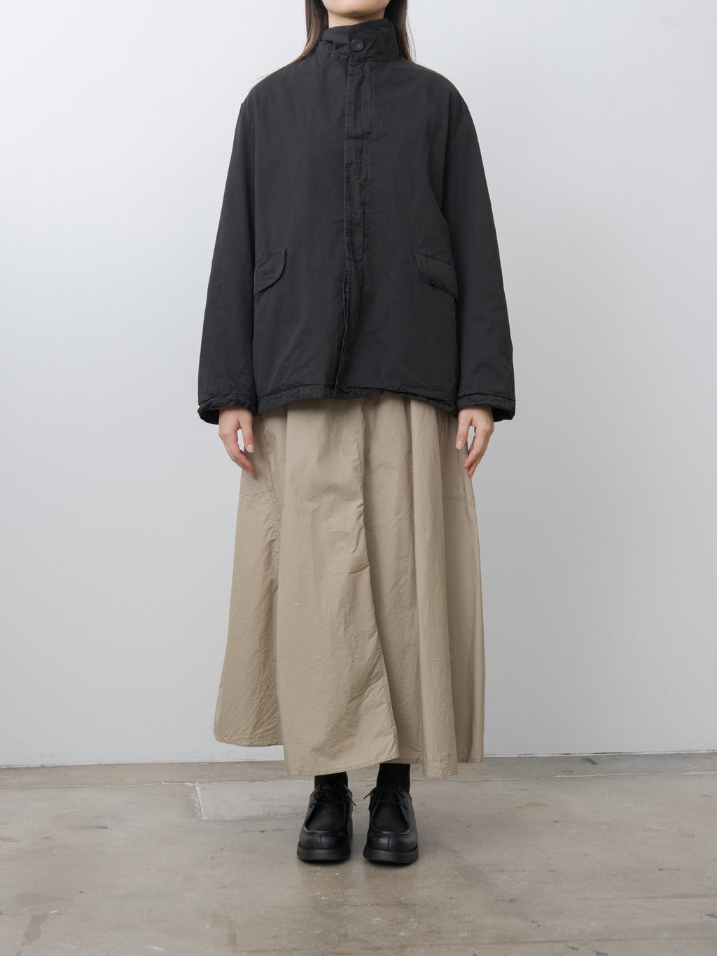 Garment-dye Blouson - Black