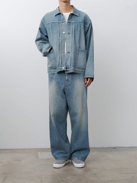 Namu Shop - Yoko Sakamoto 5Pocket Baggy Pants - Fade Indigo